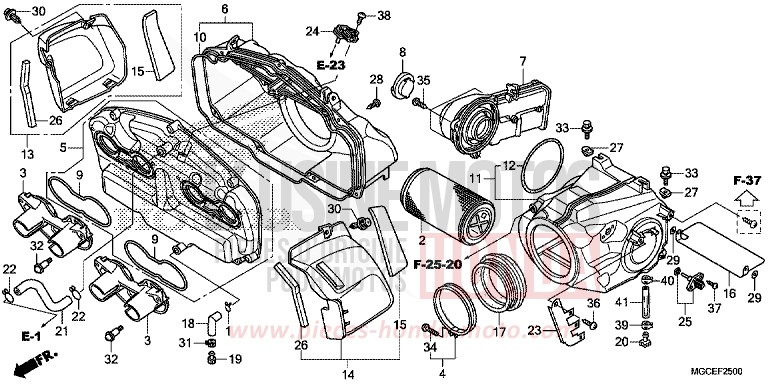 FILTRE A AIR de CB1100 ABS GRAPHITE BLACK (NHB01) 2014